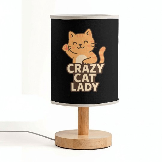Crazy Cat Lady – Cute Cat Lover Design Fabric Lamps