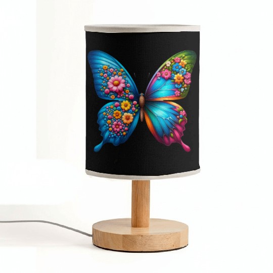 Colorful Butterfly Nature Inspired Summer Vibes Fabric Lamps