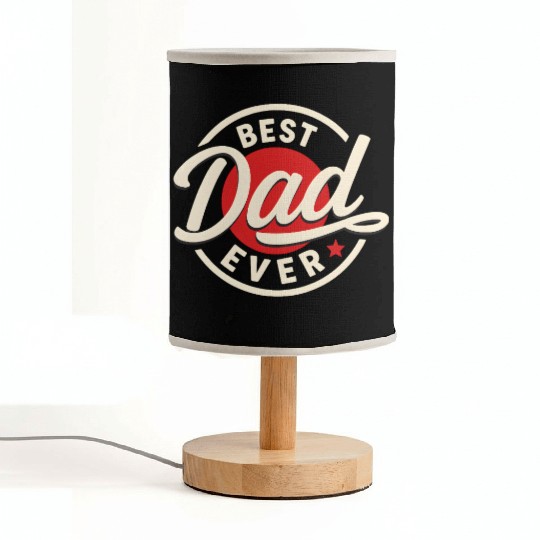 Best Dad Ever Vintage Style Father's Day Design Fabric Lamps