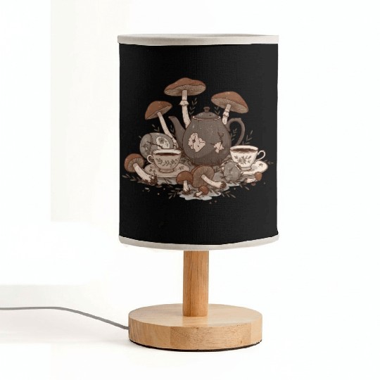 Mushroom Tea Party Fabric Lamps