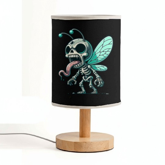 Insect Skeleton Mutant – Tongue-Out Creepy Bug Fabric Lamps