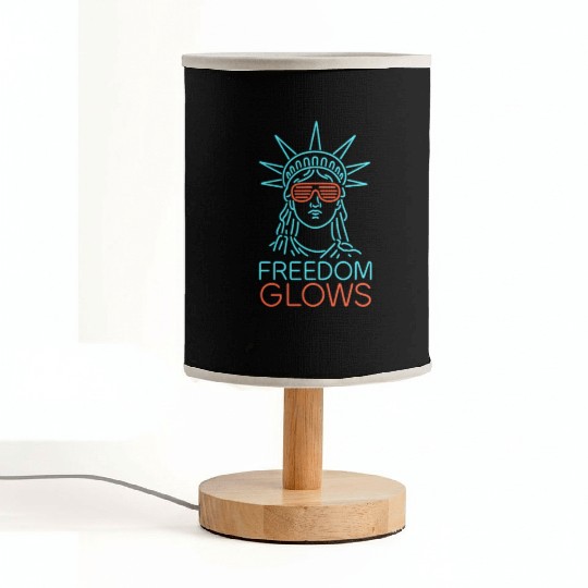 Freedom Glows Neon Lady Liberty Fabric Lamps
