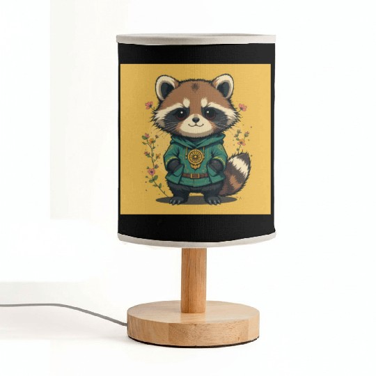 Forest Guardian Raccoon Fabric Lamps