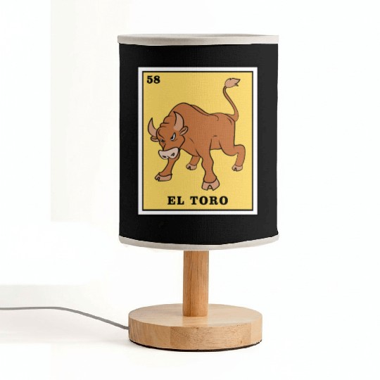 Mexican Lottery Card Game El Toro Fabric Lamps