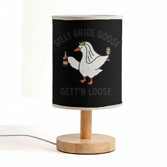 Embroidered Silly Goose Bride Funny Goose Lover Fabric Lamps