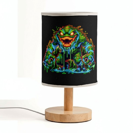 Neon Swamp Beast – Toxic Terror Fabric Lamps