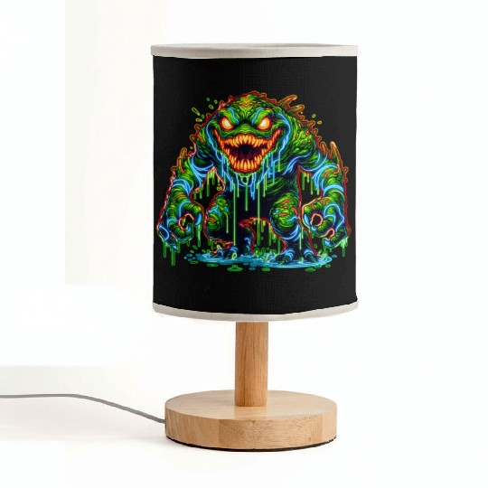 Neon Swamp Beast – Toxic Terror Fabric Lamps