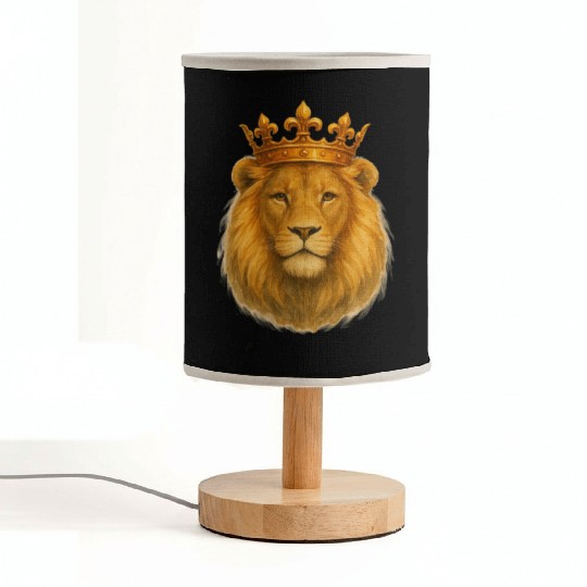 Crowned Majesty The Lion’s Royal Presence Fabric Lamps