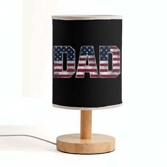 Vintage Dad Usa Flag ,American Daddy Father's Day Fabric Lamps