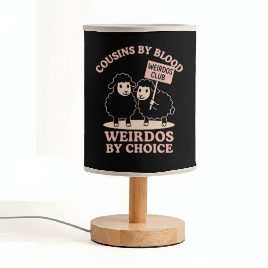 Funny Black Sheep Cousin Quirky Family Outcast Fabric Lamps