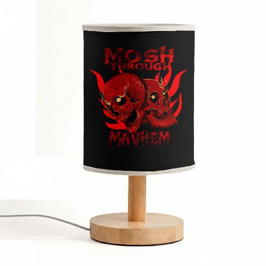 Mosh Through Mayhem Skull Design Fabric Lamps