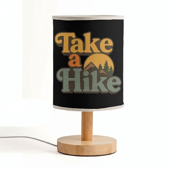 Take A Hike Retro Mountain Fabric Lamps