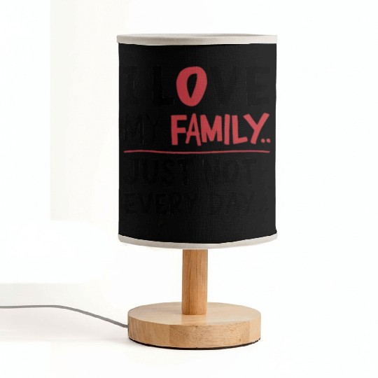 Love Family Handwritten Quote Design Fabric Lamps