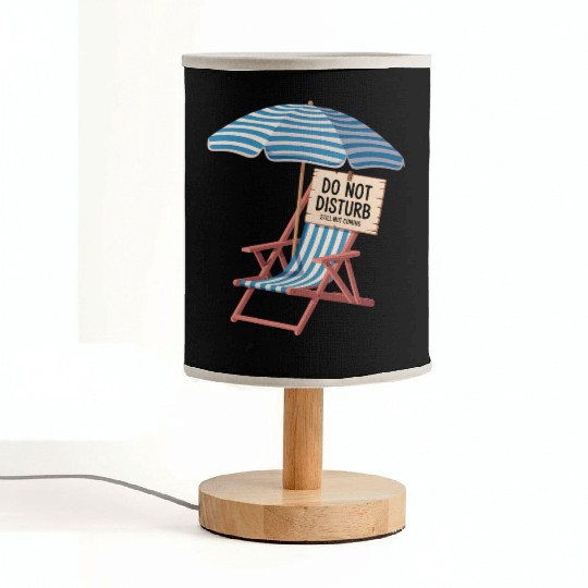 Do Not Disturb Funny Beach Quote Fabric Lamps