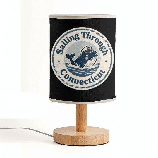 Connecticut Whale Captain Design Fabric Lamps