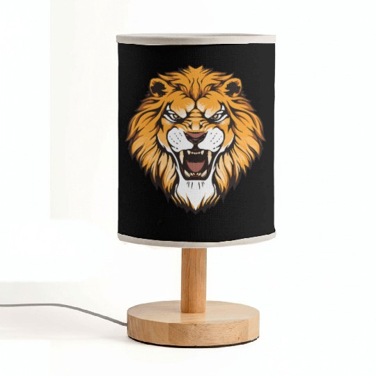 Angry Lion s Head Fabric Lamps