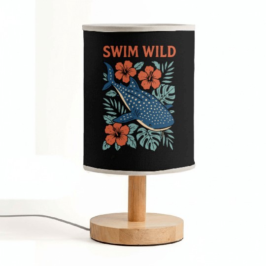 Swim Wild | Tropical Whale Shark Design Fabric Lamps