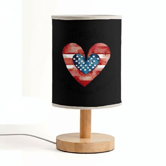 Daughter Of The American Revolution USA heart Fabric Lamps