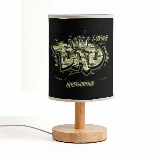 Camo Dad Design Fabric Lamps