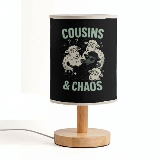 Funny Black Sheep Cousin Quirky Family Outcast Fabric Lamps