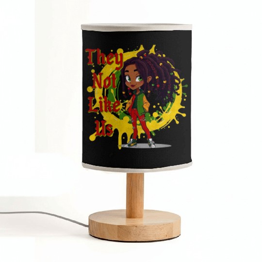They Not Like Us Black History Melanin African Fabric Lamps