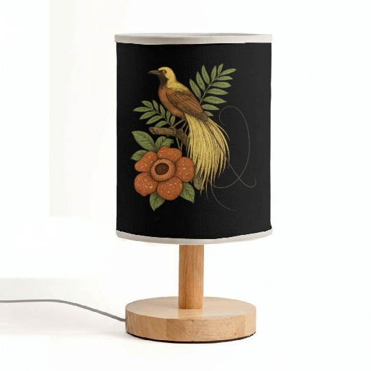 Bird of Paradise Rafflesia Fabric Lamps