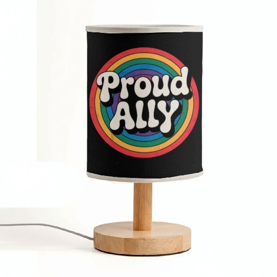 Proud Ally LGBTQ Pride Rainbow Fabric Lamps