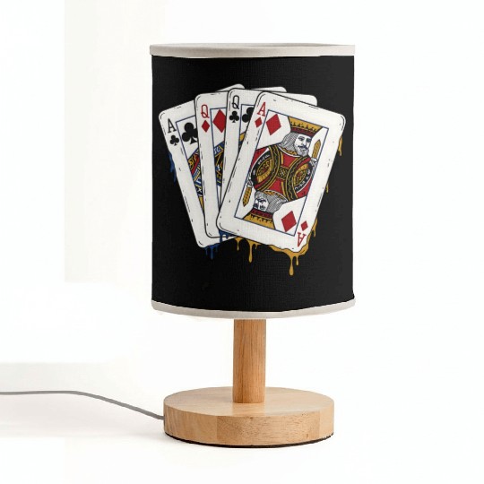 poker cards spades hand Fabric Lamps