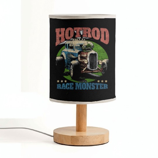 Hot Rod Monster Retro Race Fabric Lamps