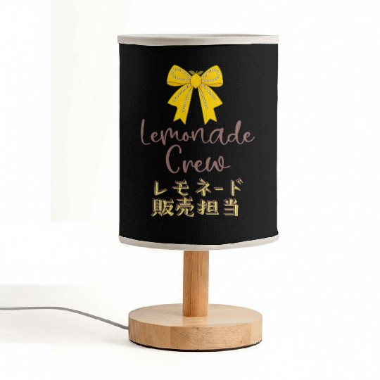 Lemonade Crew Yellow Bow Fabric Lamps