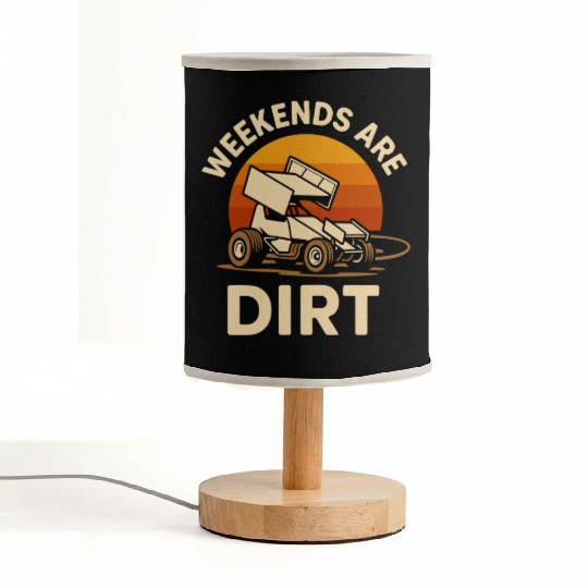 Sprint Car Racing Dirt Track Speed Oval Race Fabric Lamps