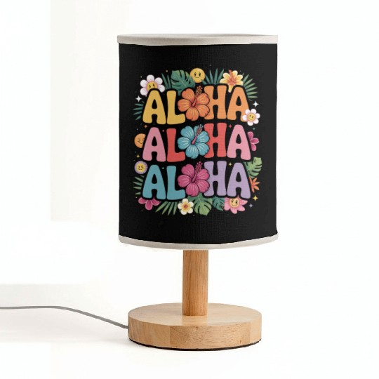 Triple Aloha Vibes – Colorful Tropical Hibiscus Fabric Lamps
