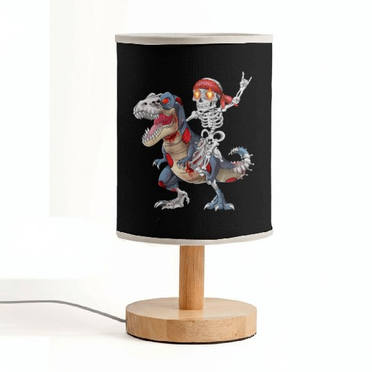 Rocker Skeleton Riding Zombie Dinosaur Halloween Fabric Lamps