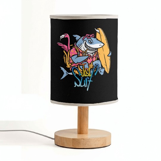 Just Surf – Cool Shark with Surfboard & Flamingo Fabric Lamps