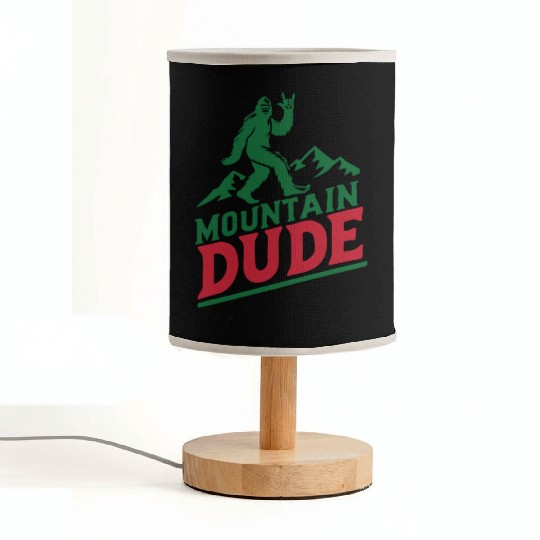 Mountain Dude Bigfoot Hiker Bigfoot Camp Fabric Lamps