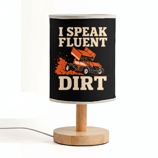 Sprint Car Racing Dirt Track Speed Oval Race Fabric Lamps