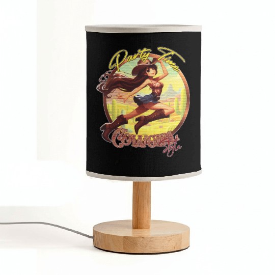 Cowgirl Party Time Fabric Lamps