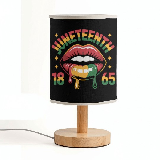 Juneteenth 1865 Rasta Lips Fabric Lamps