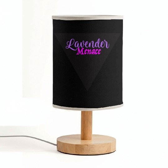 Lavender Menace Black Triangle Fabric Lamps
