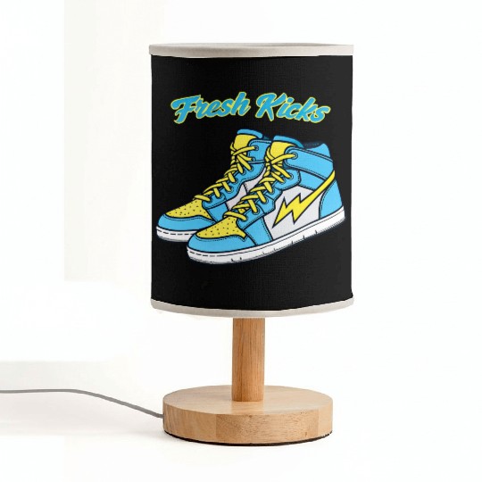 Fresh Kicks Lightning Bolt Sneakers Retro 80s Fabric Lamps