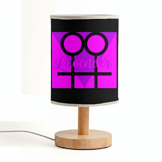 Women Symbol with Lavender Triangle Fabric Lamps