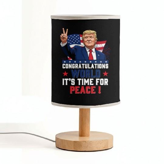 Congratulations world, It's time for peace! Fabric Lamps