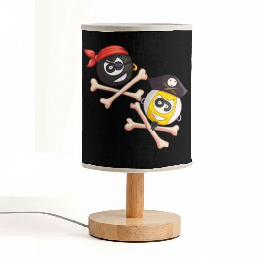 8-ball & 9-ball pirate duo (Pocket) Fabric Lamps