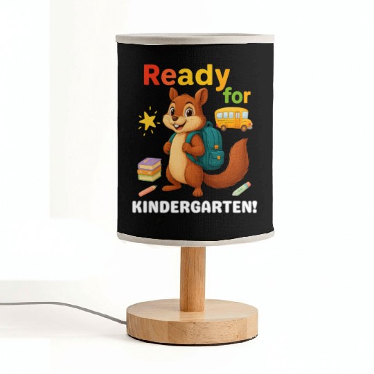 Squirrel Ready for Kindergarten Back to School Fabric Lamps