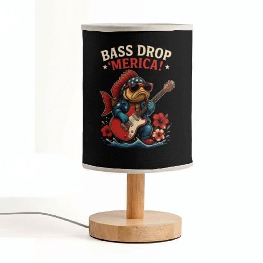 Bass Drop 'Merica! Fishing Fabric Lamps