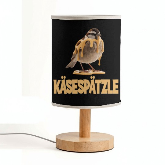 Käsespätzle Sparrow Delight With Cheesy Drizzle Fabric Lamps