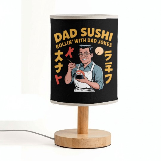 Réel Cool Papa Sushi Fishing Funny Father Day Fabric Lamps