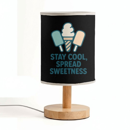 Stay Cool, Spread Sweetness Cute Ice Cream Cone Fabric Lamps