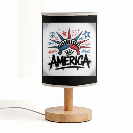 Statue of Liberty USA Graffiti Zero Limit Brand Fabric Lamps