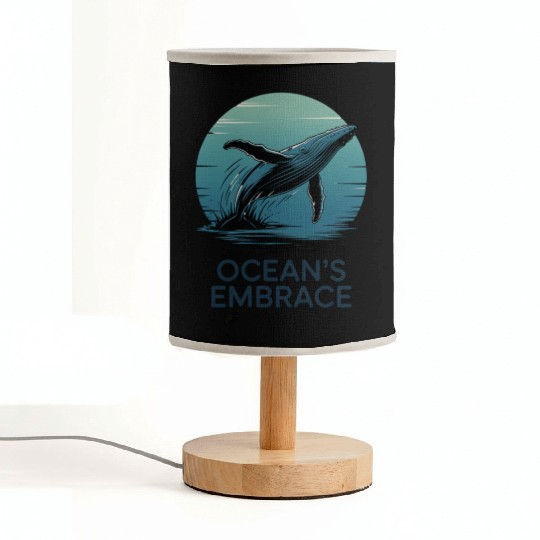 Ocean’s Embrace – Majestic Whale Retro Ocean Fabric Lamps